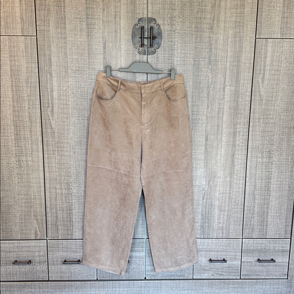 Zara Suede-Effect Trousers